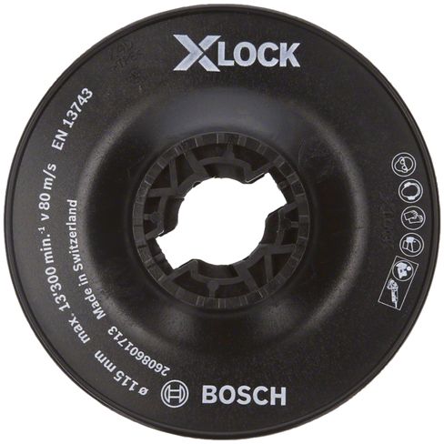 Plato de Goma Bosch X-LOCK para Disco de Fibra duro 115mm