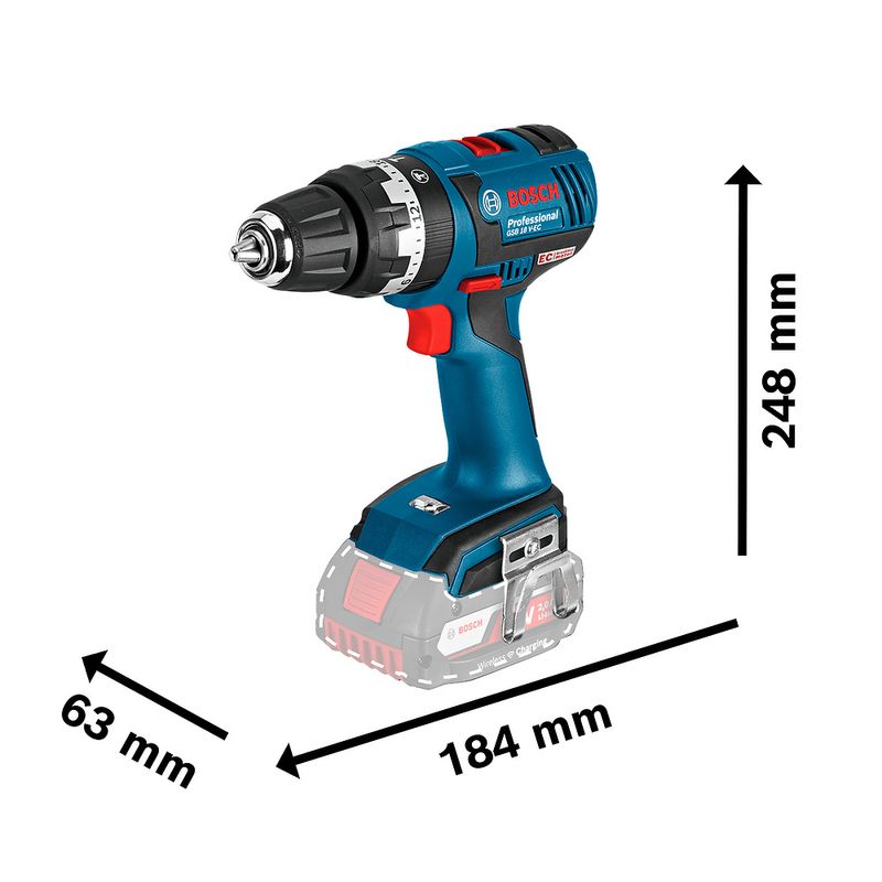 Taladro Atornillador percutor a Bateria Bosch GSB 18V EC 18V SB