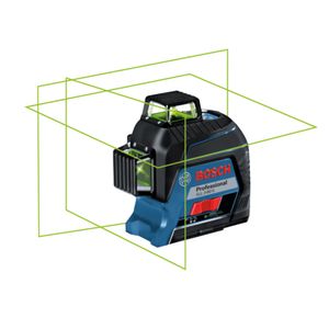 Nivel láser verde Bosch GLL 3-80 G 120mt, 360º, en maletín
