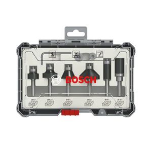 Juego de fresas mixto Bosch Standard vástago de 1/4" 6pzs