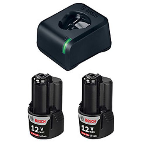 Cargador de batería GAL12V-20 y 2 Baterías Bosch 12V 2,0Ah
