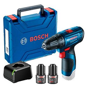 Taladro atornillador Bosch GSR 120-LI 12V 2 bat 2Ah y maletín