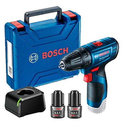 Taladro atornillador Bosch GSR 120-LI 12V 2 bat 2Ah y maletín